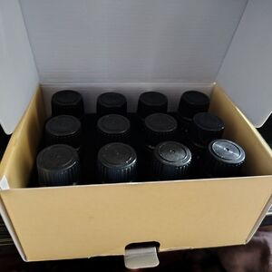 Set of Black Essential Oil Bottles
